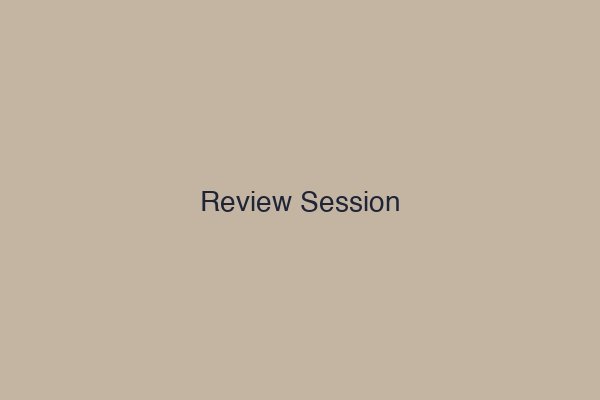Review Session With Advisors