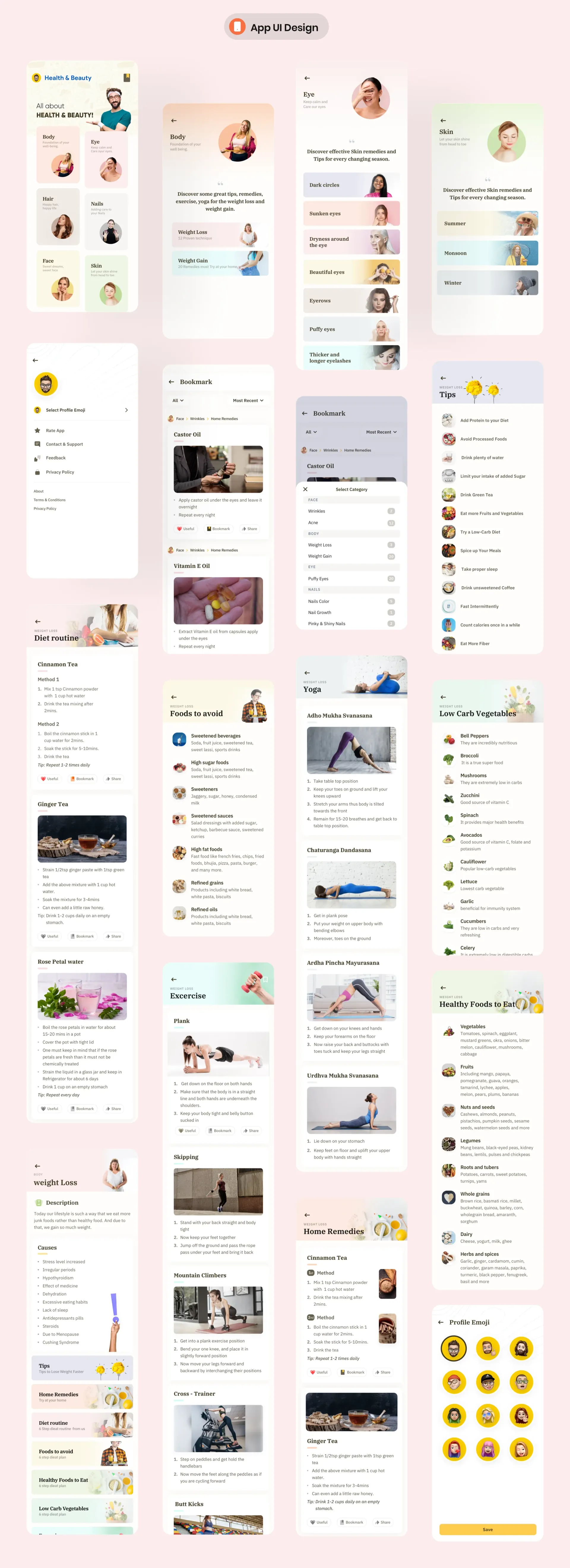 The full screen inventory, flow by flow.