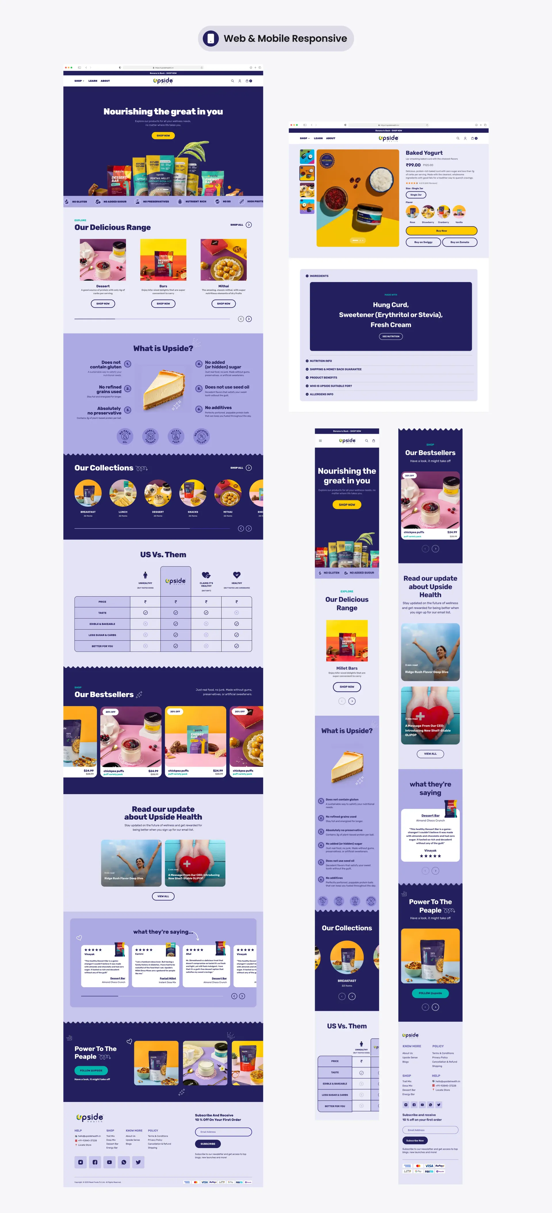 The store across desktop and mobile breakpoints.