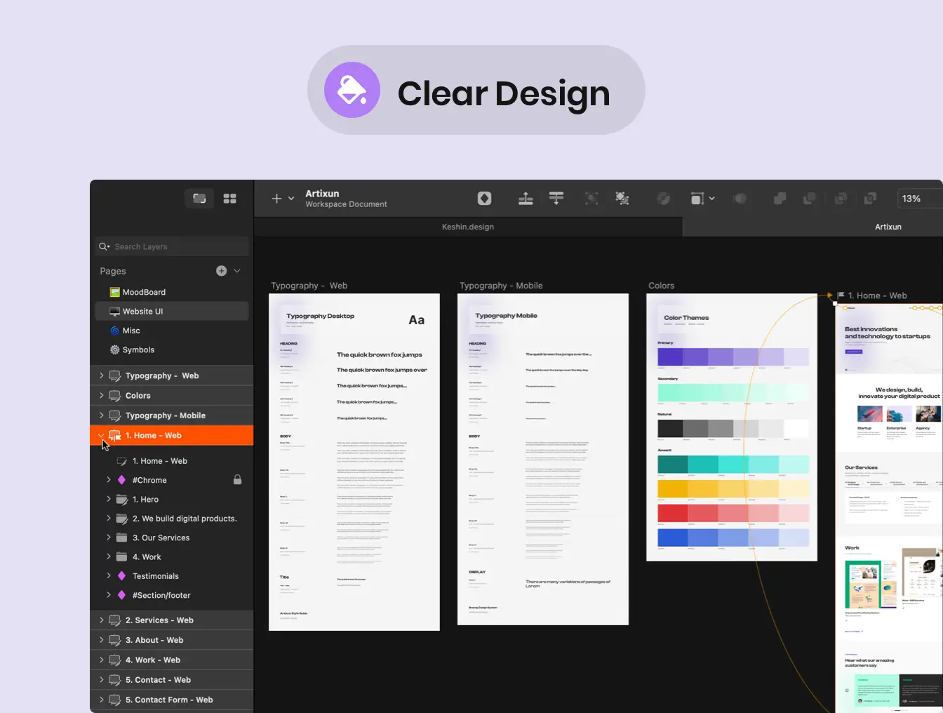 Clear, consistent design detailing.