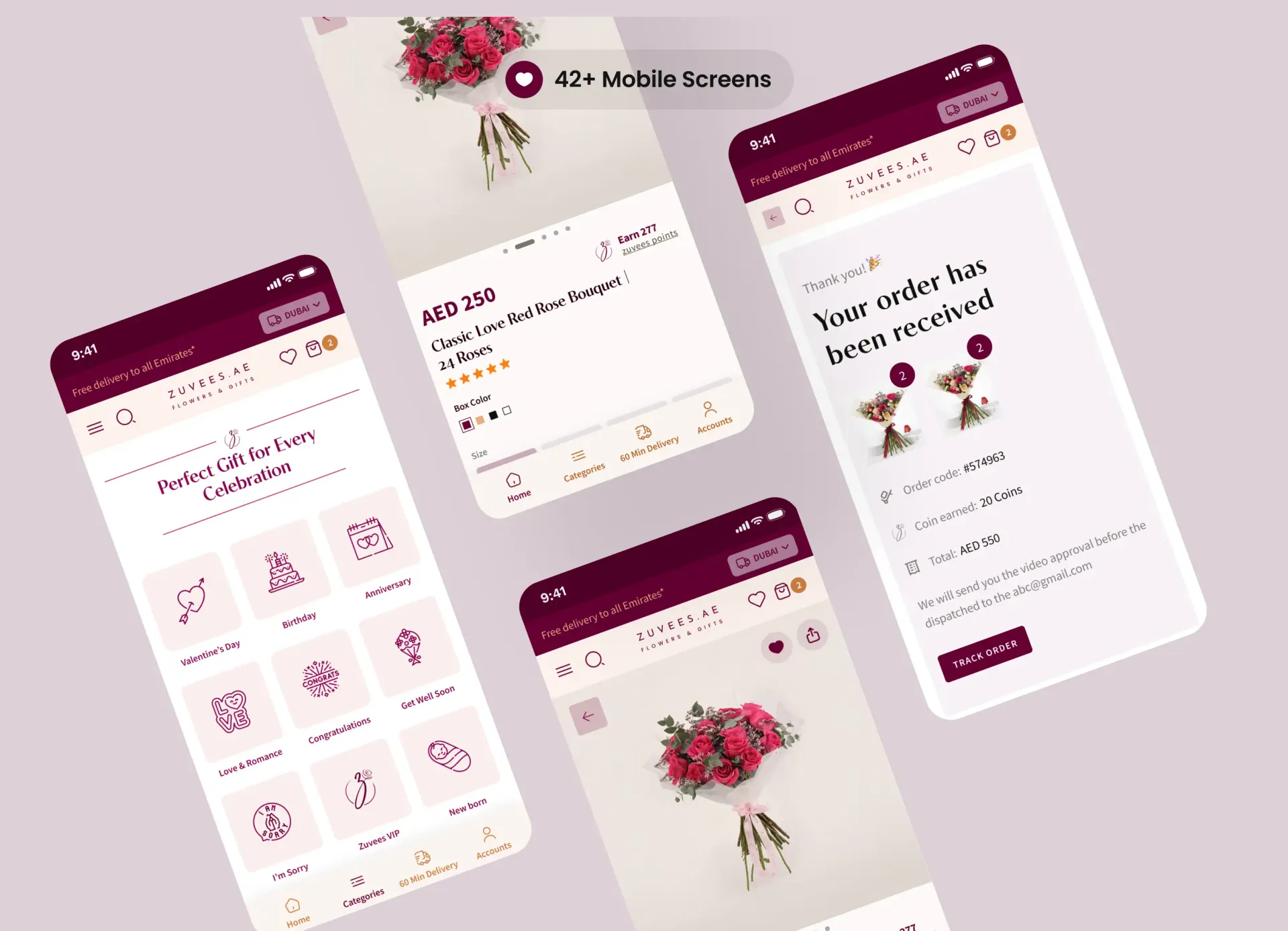 The store on mobile, screen by screen.
